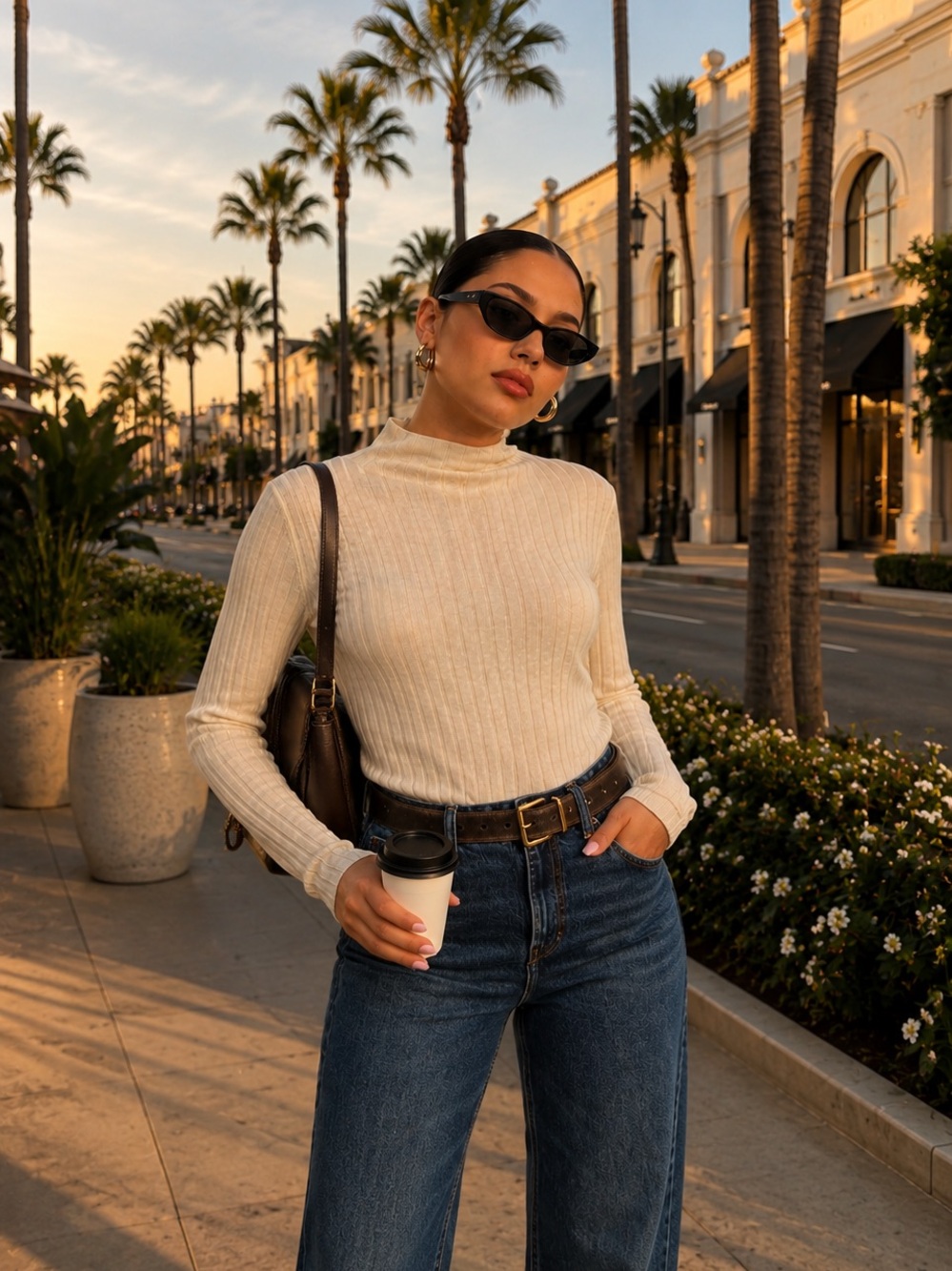 NEW Reformation Cori Ribbed Turtleneck Sweater Size Medium